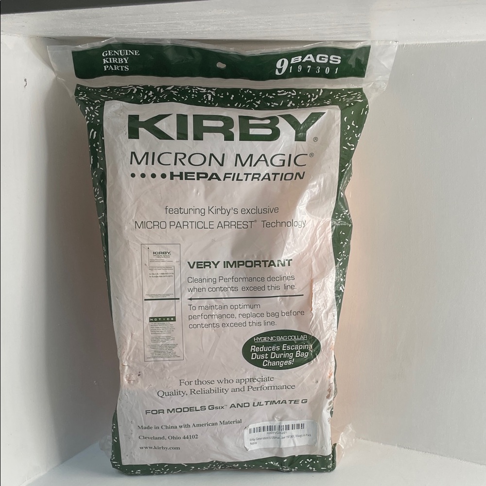 Kirby Micron Magic HEPA Filtration Bags
